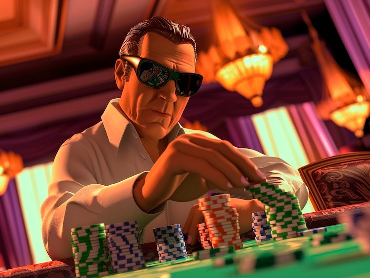 Meja Casino Hold'em live dealer di platform jandagacor dengan multiple kamera HD
